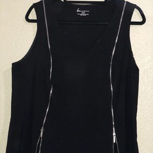 Lane Bryant tank with zippers